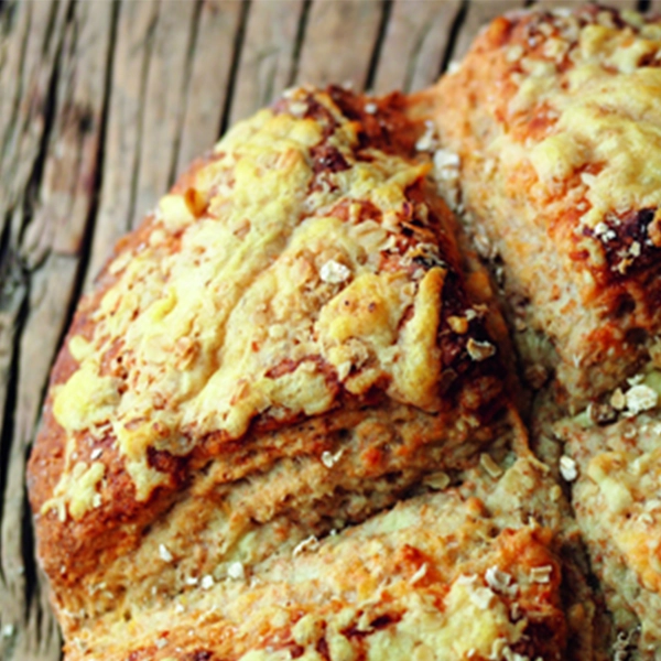 Farmhouse Cheese and Oat Soda Bread